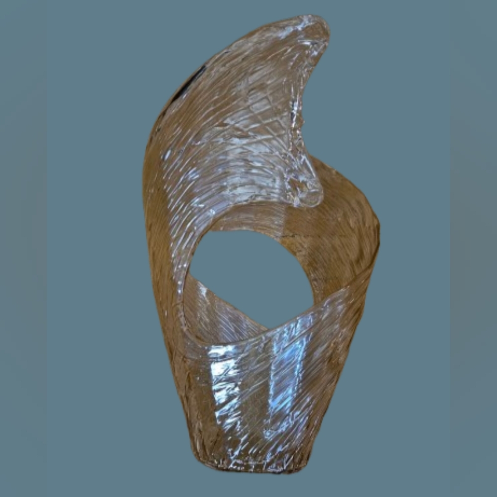 *Murano Glass Gold Split Wave Vase